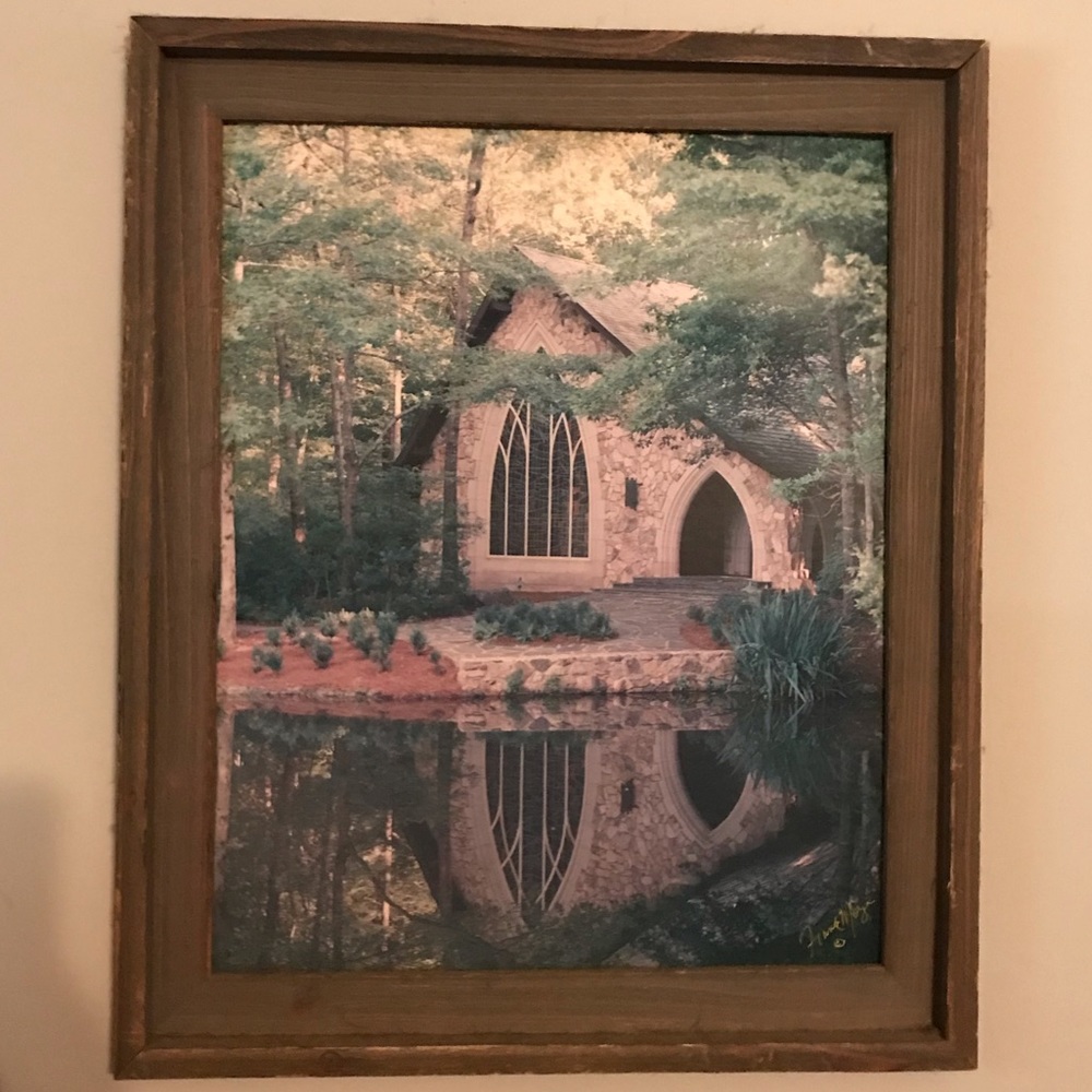Frank Moye Original Callaway Memorial Chapel Framed Painting  / Size 24x19